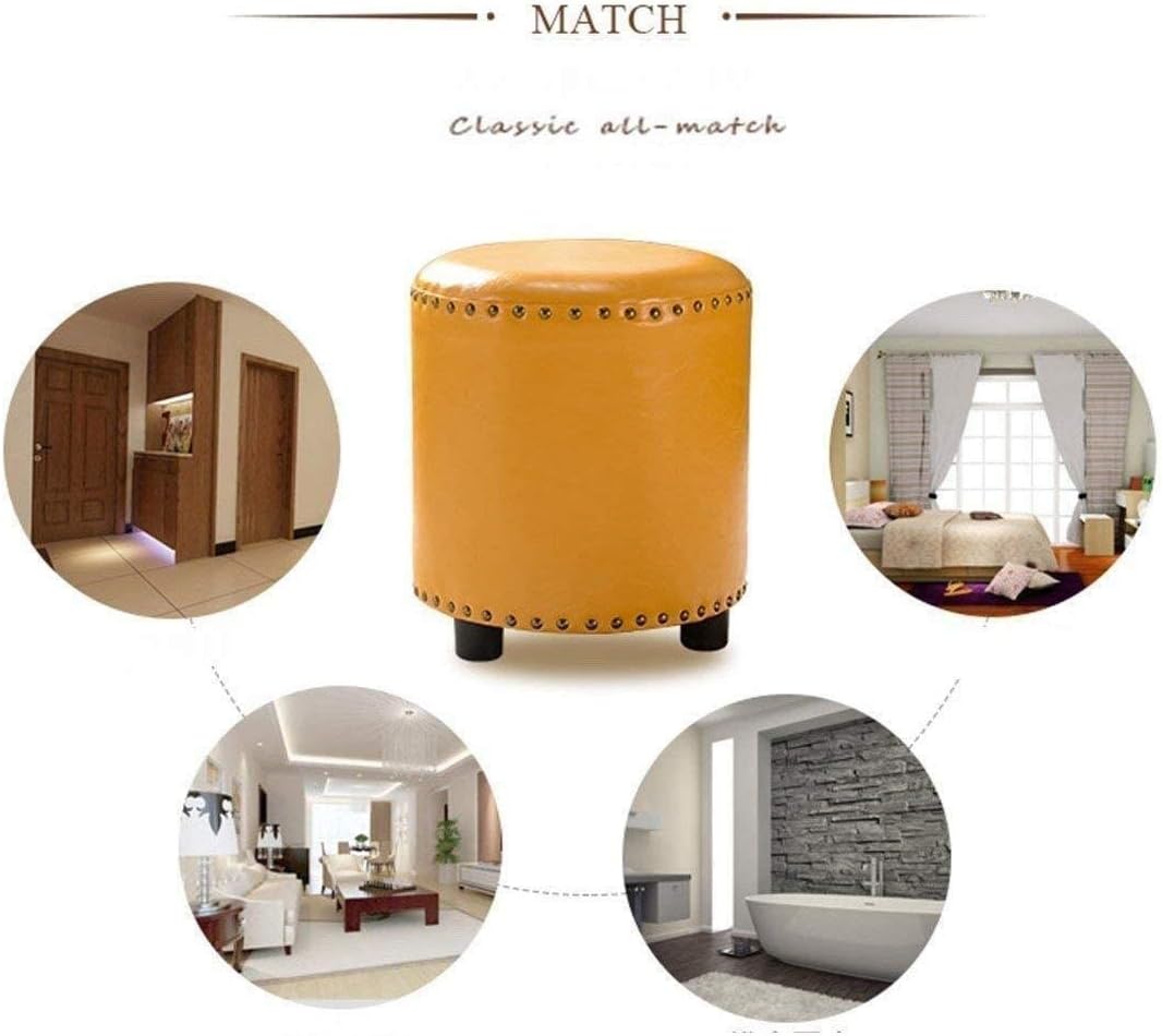 BTZHY Vanity Chair,Fashion Modern Makeup Stool Solid Wood Oil Wax Change Shoe Bench Living Room Bedroom-Footstool Sofa Stool Wooden Bench Seat