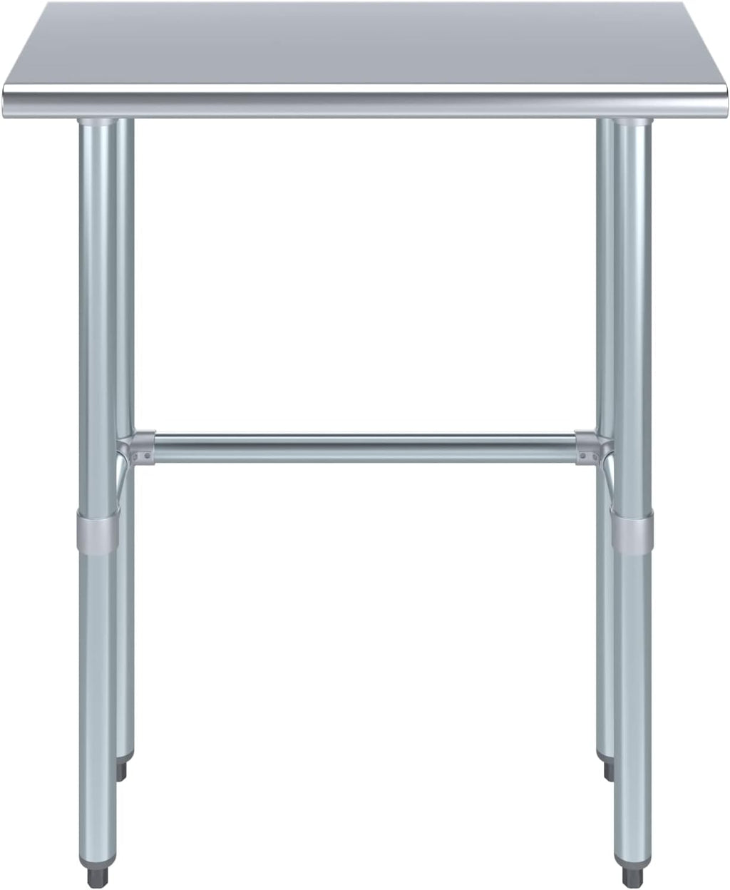 30″ × 14″ Open-Base Stainless Steel Work Table – NSF Certified Narrow Commercial Prep Table with Galvanized Legs for Kitchens, Labs & Food Trucks
