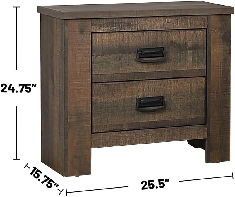 Coaster Frederick Eastern King Bed 4-Piece Set, Weathered Oak