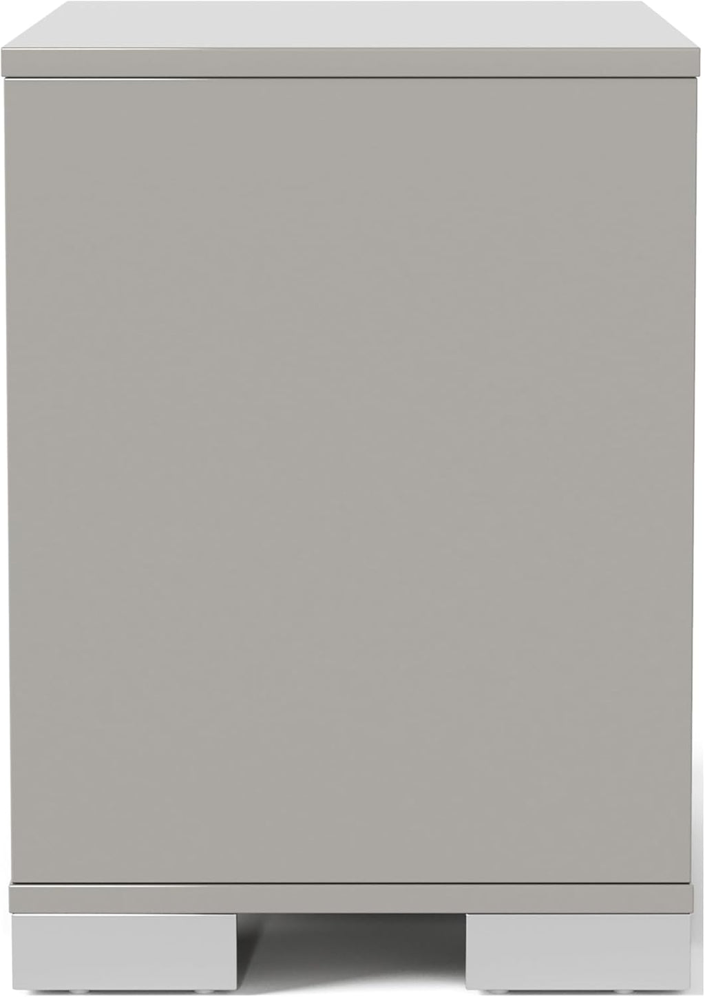 Furniture of America Alistair Modern Wood 2-Piece Bedroom Set with LED on Headboard Bed, Ball-Bearing Glides, Vertical Chrome Handles on Nightstand, Box Spring Required, King, Light Taupe