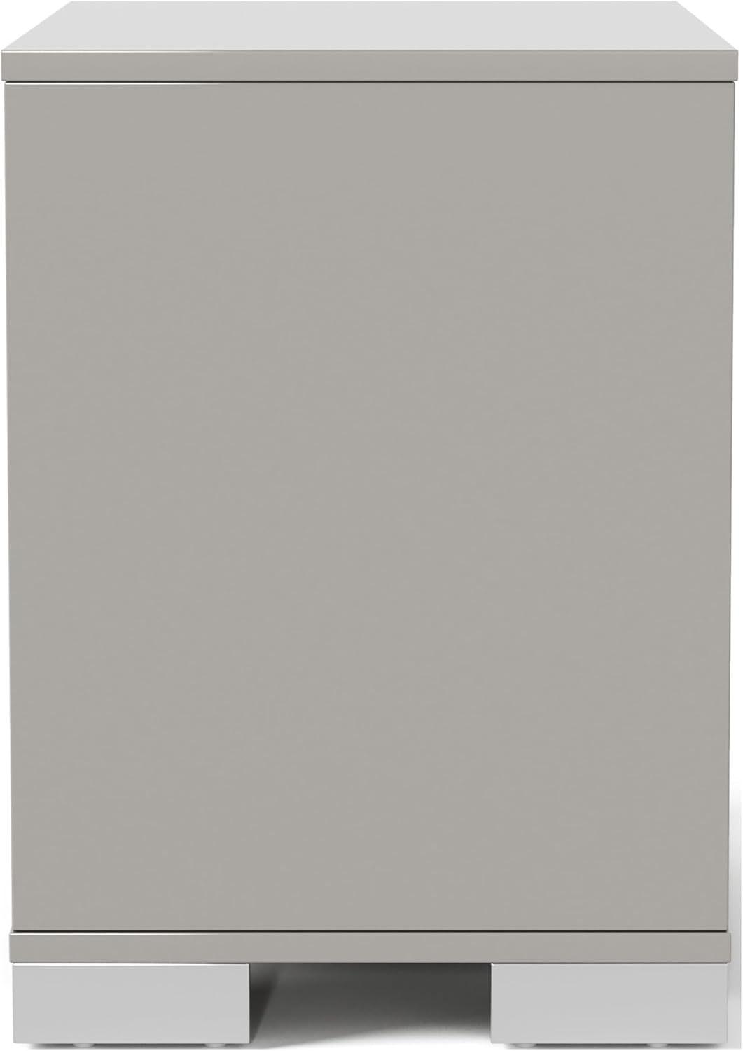 Furniture of America Alistair Modern Wood 2-Piece Bedroom Set with LED on Headboard Bed, Ball-Bearing Glides, Vertical Chrome Handles on Nightstand, Box Spring Required, King, Light Taupe