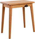 Solid Wood Vanity Chair with Rounded Corners and Large Tabletop Multifunctional Stool with Cloud Decoration Mortise and Tenon Structure,Beige,One Size