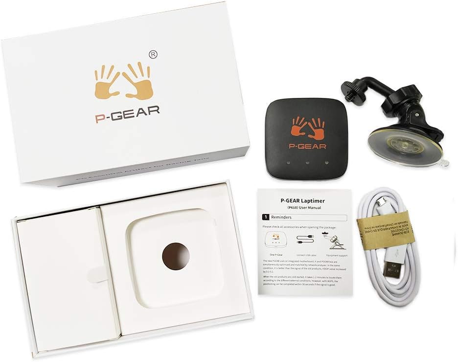 PGEAR 20Hz GPS P610 Based Performance Meter Box with Mobile App, Car LapTimer and Drag Meter, Racing Accelerometer