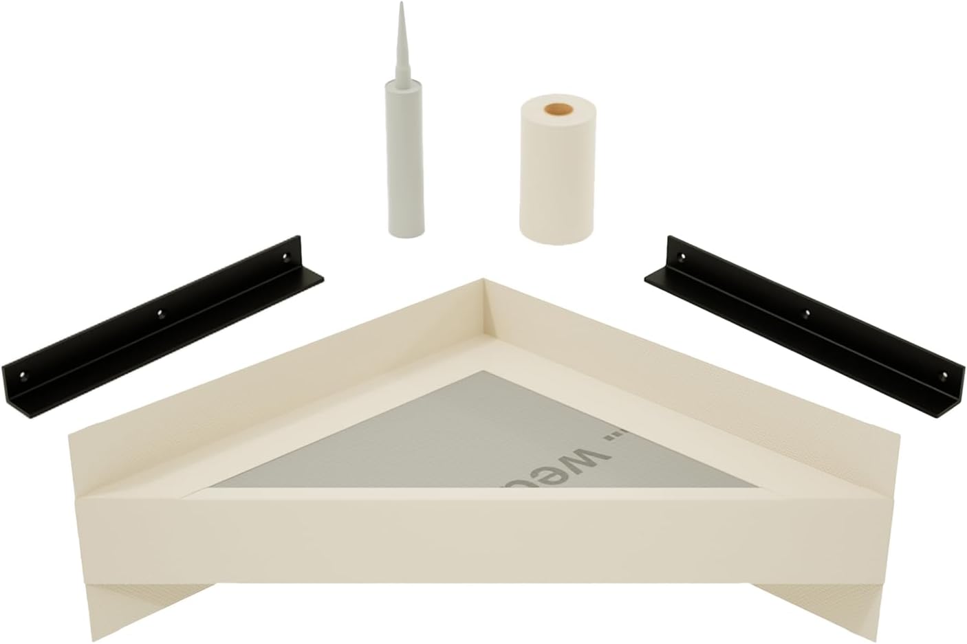 The Original Granite Bracket -The Original (24x24) Floating Corner Shower Bench Kit with Wedi-Transform Your Shower with Style. Shower Remodel, Shower Bench, DIY Shower Benches,