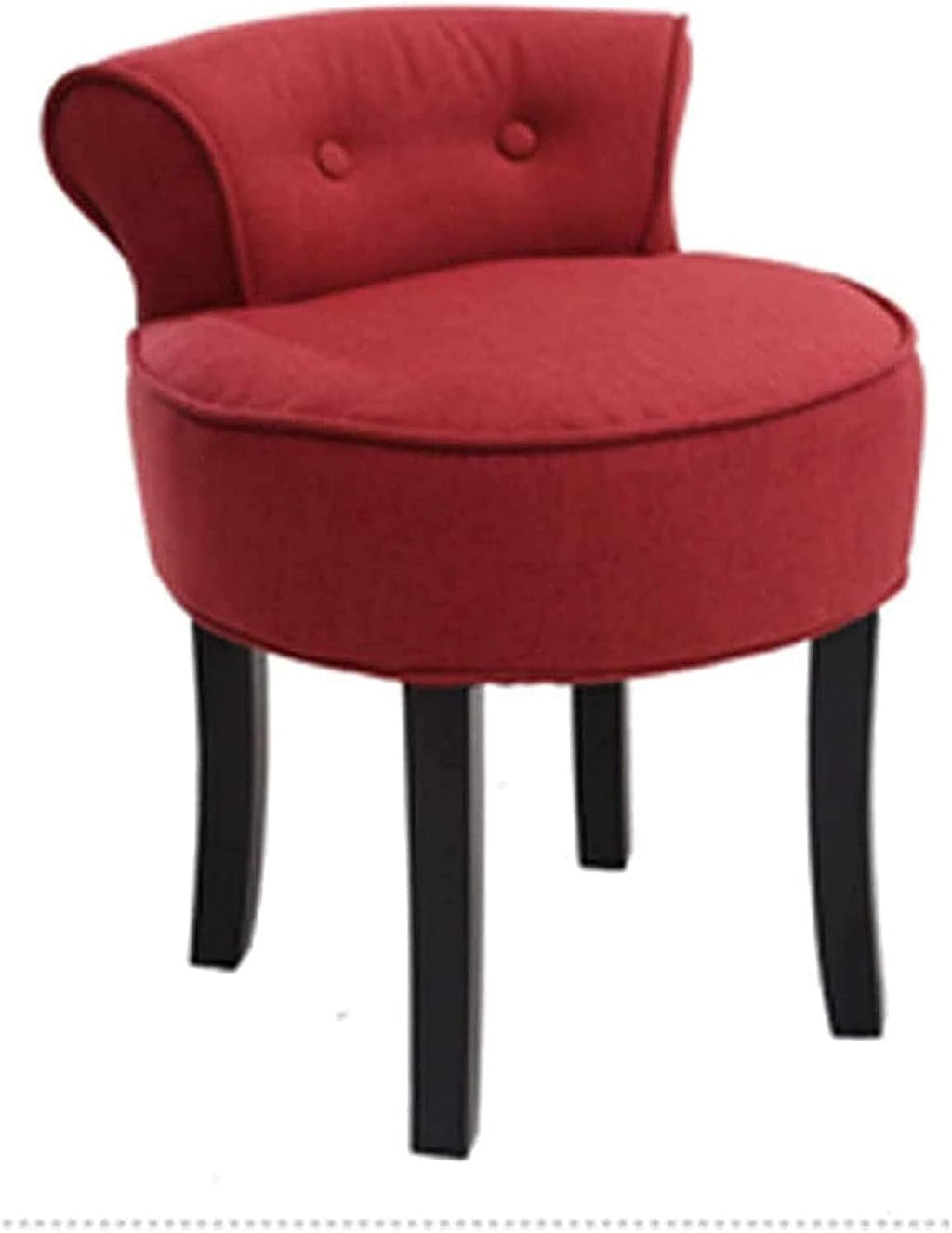 Vanity Stool Makeup Bench Vanity Benches Chair Padded Lounge Makeup Stool Fan Back Dressing Chair Piano Stool Cushioned Stool with Solid Wood Legs, Sitting 44cm / 17.32 Inch