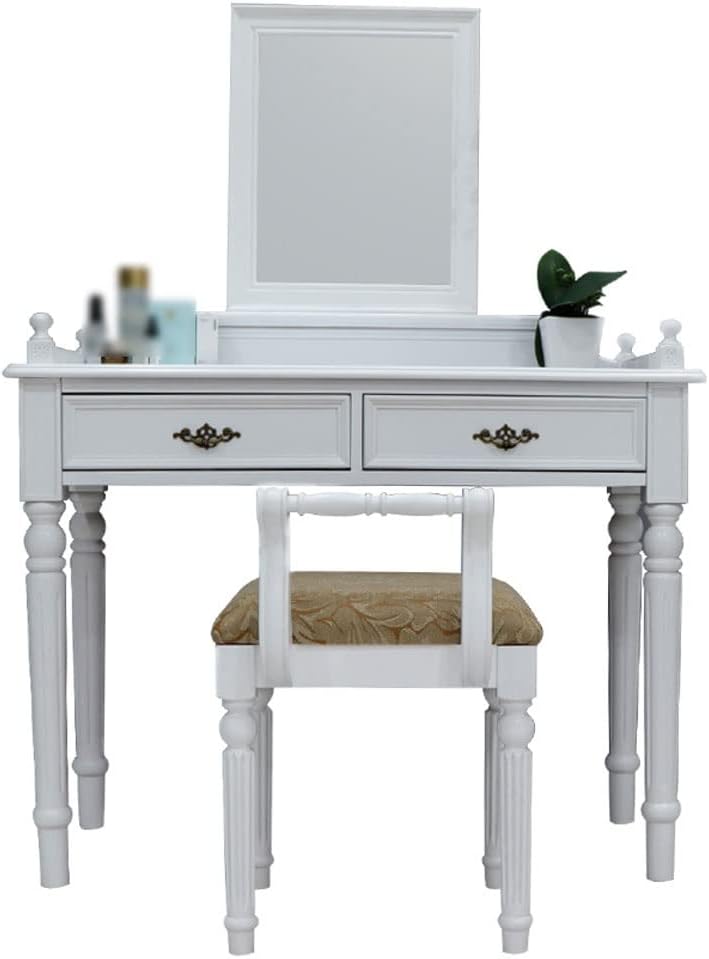 Vanity Benches Dressing Table Modern Minimalist Light Luxury Dressing Table Bedroom Dressing Table White Storage Cabinet with Stool (Color : White)