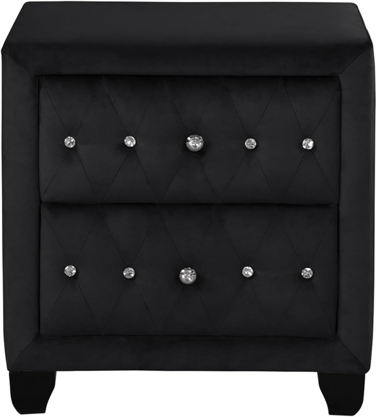GOWE Encore Modern Style Tufted and Upholstered King 4PC Bedroom Set Made with Wood in Black(NJ Inventory)