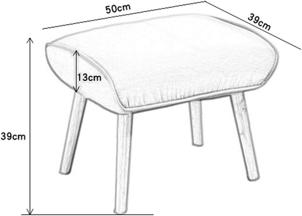 BTZHY Vanity Chair,Foot Stool Ottoman Fabric Stool Small Footstool Step Stool Change Shoes Foot Rest Solid Wood Home Decorative Living Room Balcony, 5 Colors