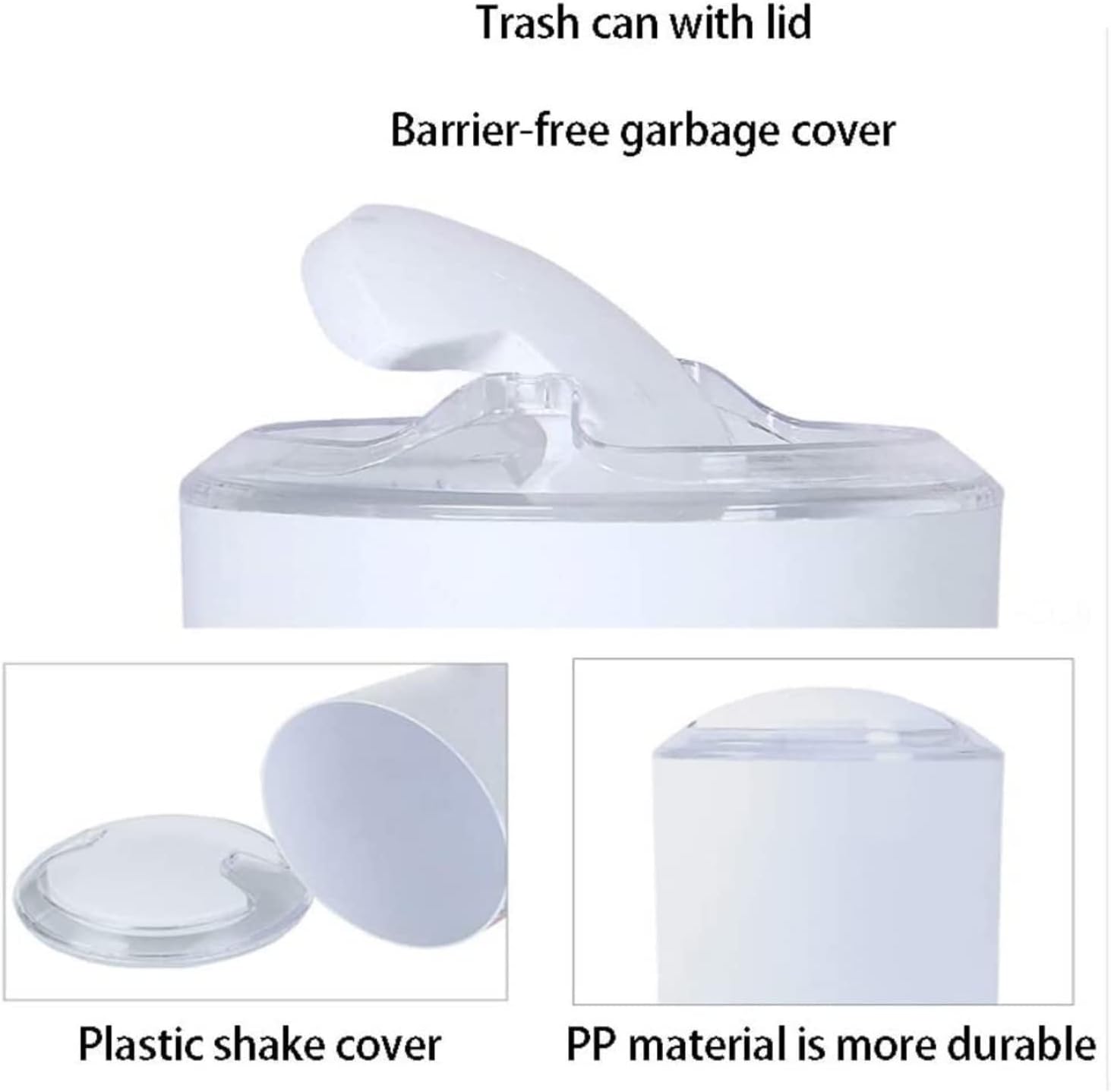 Vanity Bathroom Decor, Bathroom Accessory Set Modern Design 6 Piece Bathroom Accessory Set Toilet Brush Waste Bin Soap Dish Housewarming Gift(White)