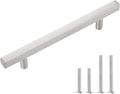 6' Long Square Cabinet Pulls Stainless Steel Square Drawer Pulls Brushed Nickel Cabinet Pulls for Kitchen Closet Door Handle, Dress Wardrobe Hardware (Hole Center:3-3/4' (96mm), 50 Pack)