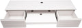 Wall Mounted Desk, Floating Work Table, Small Spaces Hanging Workbench with Pull-out 2 Drawers, Mount Computer Laptop Desks, Wall-mounted Corner Book Shelf for Bedroom Student Dormitories (White)