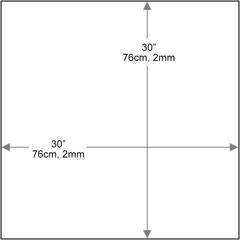 Dulles Glass 30' Square Glass Table Top, 1/4' Thick Clear Tempered Replacement Glass, Flat Polished Edge & Eased Corners for Coffee, Dining, Patio Tables & Furniture Protection