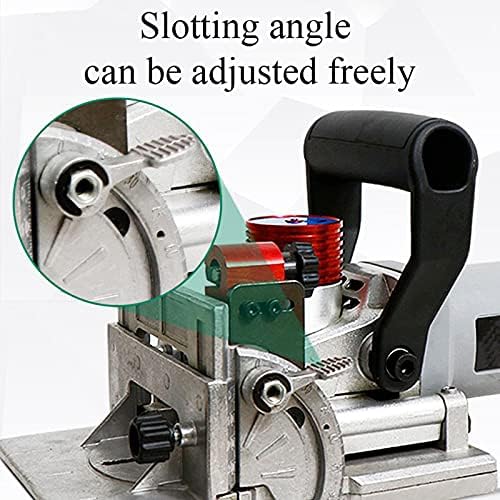 Biscuit Joiner, Lamino Slotting Machine for Woodworking,and Cabinet Connector Tool for Precise Boring and Tenon Making