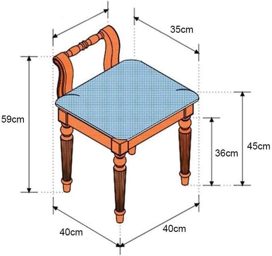BTZHY Vanity Chair,Leather Vanity Benches Footstools, Backrest Piano Stool, Makeup Seat, Garden Stools, Dressing Stools, Living Room and Bedroom Desk Stools