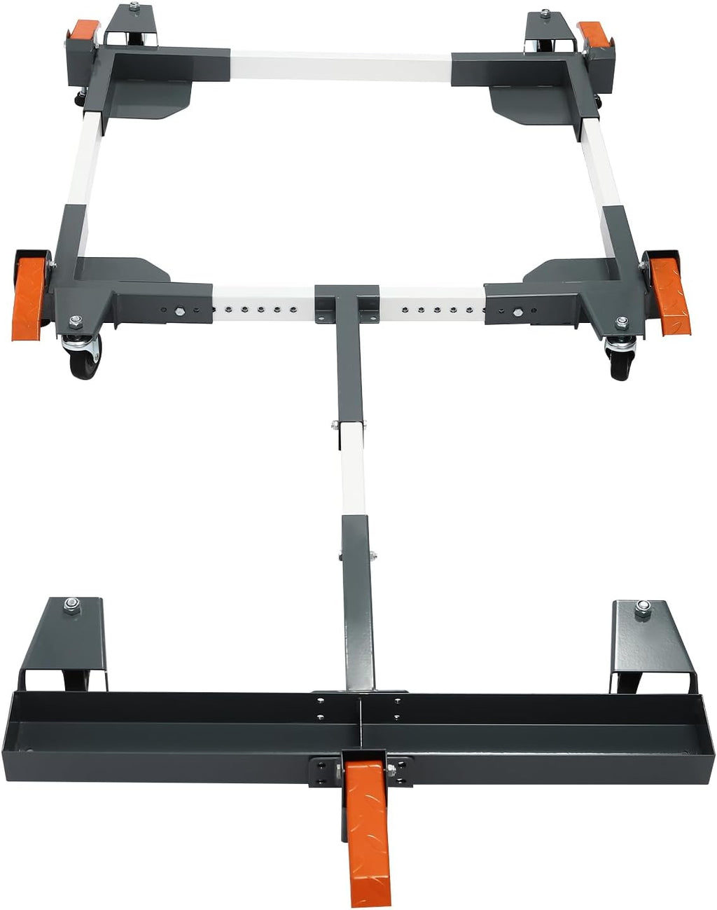 Adjustable Universal Mobile Base 600lbs Capacity Mobile Tool Base with 6 Swivel Wheels Heavy Duty Steel Mobile Base Stand for Small Mechanical Equipment