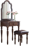 Vanity Benches Dresser Set Bedroom Vanity Table Modern Minimalist Dressing Table, Dressing Table + Makeup Stool + Drawer (Color : A)