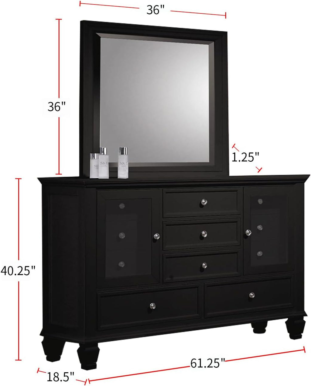 Coaster Sandy Beach California King Bed 4-Piece Set, Black