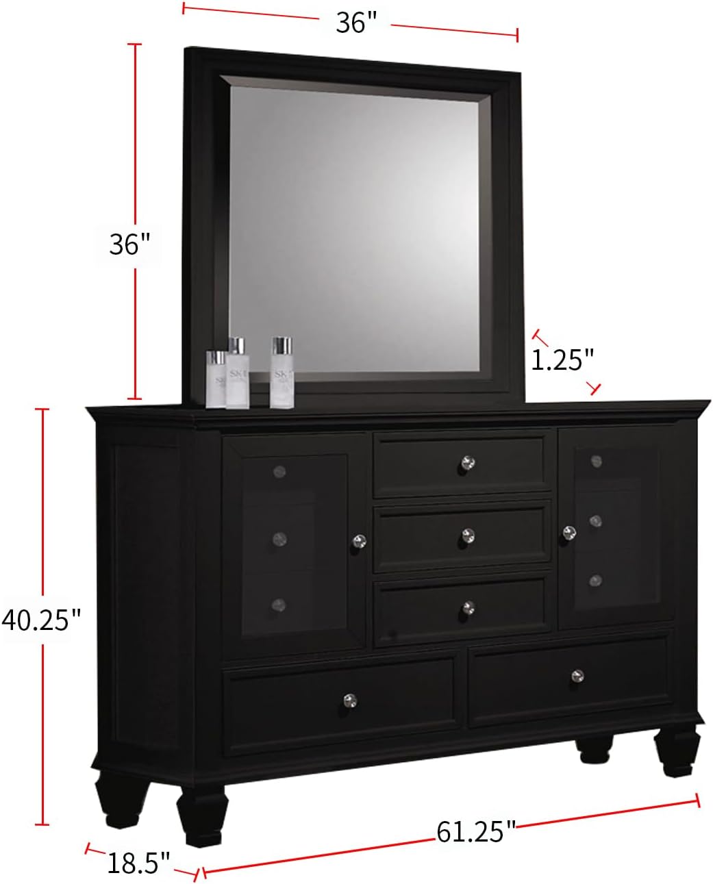 Coaster Sandy Beach California King Bed 4-Piece Set, Black