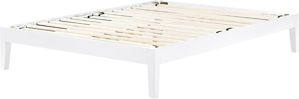 South Shore Vito Platform Bed, Queen, Pure White