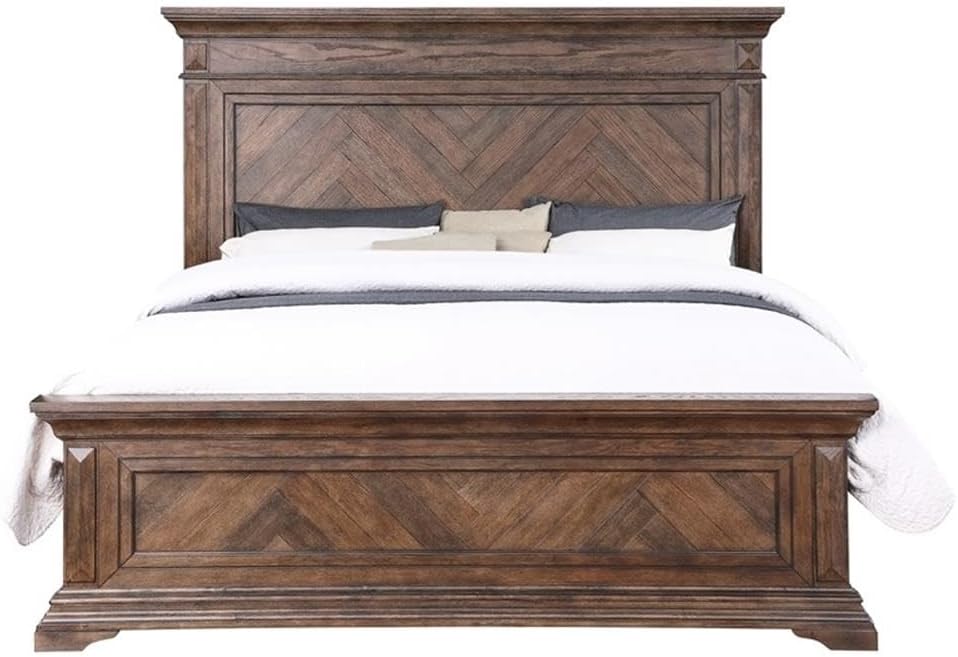 New Classic Mar Vista 4-Piece Wood King Bedroom Set with Nightstand in Walnut