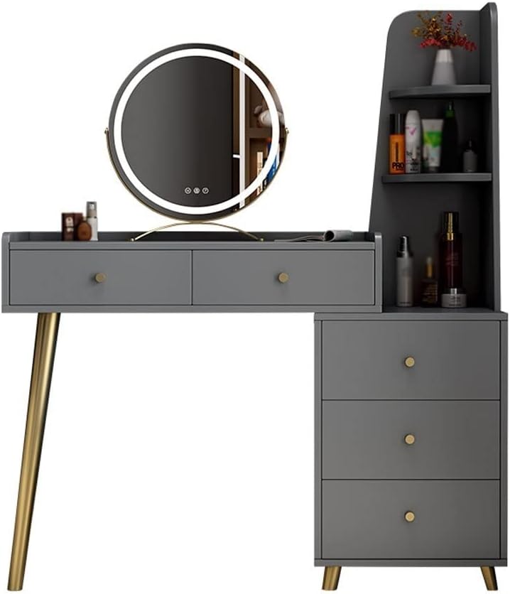 Vanity Benches Dresser Table Set Bedroom Modern Minimalist Storage Cabinet All-in-one Dressing Table Multifunctional Vanity Table (Color : C)