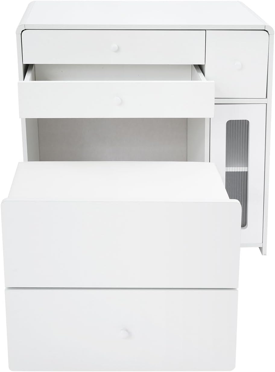 Makeup Vanity Desk, Corner Makeup Table, Makeup Vanity Table for Compact Space Homes, Apartments & Dormitories (31.5 x 15.7 x 30.7)