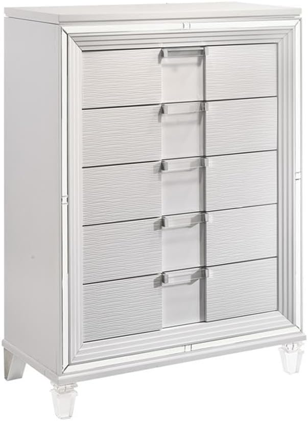 Picket House Furnishings Charlotte King Storage 5PC Bedroom Set in White