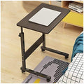 Extendable Rolling Mobility Table Over Bed,Overbed Table Wheels Bedside Desk C-Shaped Base Laptop Desk Home Office Mobile Lap Table, Mobile Laptop Computer Stand Bedside Table Port