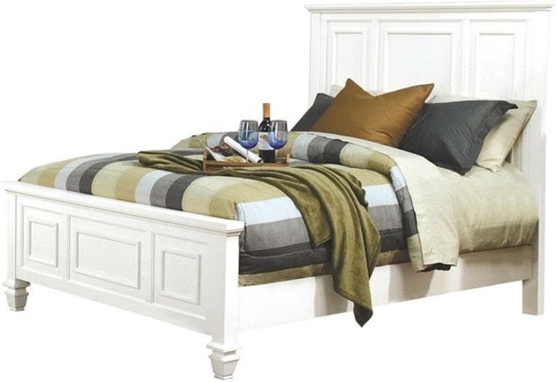 Coaster Sandy Beach California King Bed 4-Piece Set, Cream White