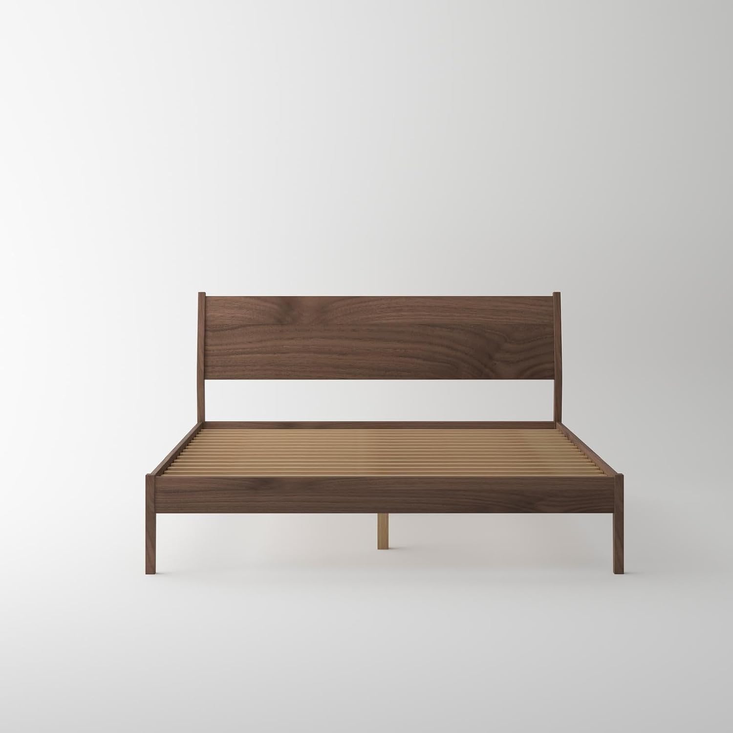 Crafters and Weavers Isabella Mid Century Solid Black Walnut Bedroom Set (King Bed + 2 Nightstands)