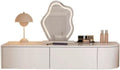 Floating Vanity Makeup Table, Modern White Suspended Desk with Drawers, Wall Mounted Corner Dressing Desk, Wood Hanging Nightstand for Bedroom(White Left,100cm/39.3in)