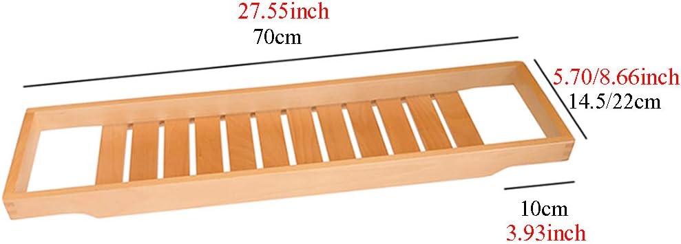 Solid Wood Bathtub Caddy Tray with Wine Glass Holder Luxury Spa nizer for Ultimate Relaxation and Comfort