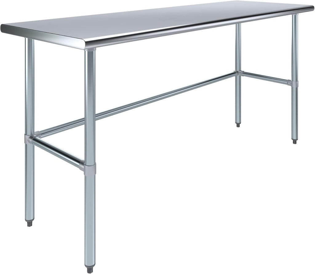 Open Base Stainless Steel Work Table with Galvanized