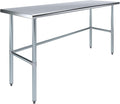 Open Base Stainless Steel Work Table with Galvanized