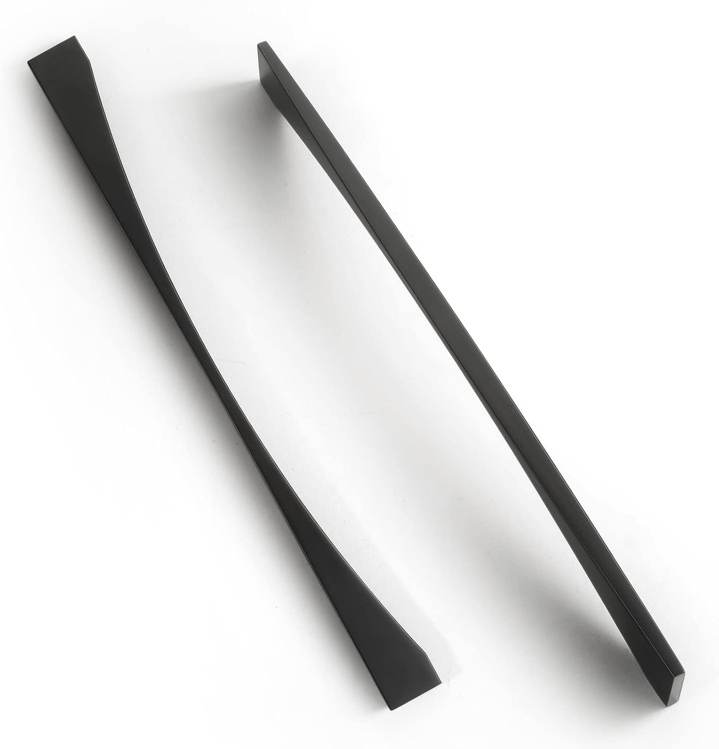 Goo-Ki Matt Black Cabinet Pull, 12.6''(320mm) Hole Center Modern Minimalist Cabinet Handle,Zinc Alloy Drawer Handle for Wardrobe Cabinet 6 Pack 074YB