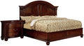 Furniture of America FOA Sorella 2pc Traditional Cherry Solid Wood Bedroom Set- Cal King + Nightstand