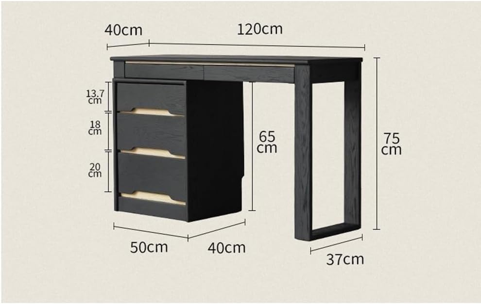 Vanity Desk Stylish Modern Makeup Vanity Table with Solid Wood Expandable Corner Design Perfect Minimalist Bedroom
