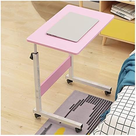 Extendable Rolling Mobility Table Over Bed,Overbed Table Wheels Bedside Desk C-Shaped Base Laptop Desk Home Office Mobile Lap Table, Mobile Laptop Computer Stand Bedside Table Port