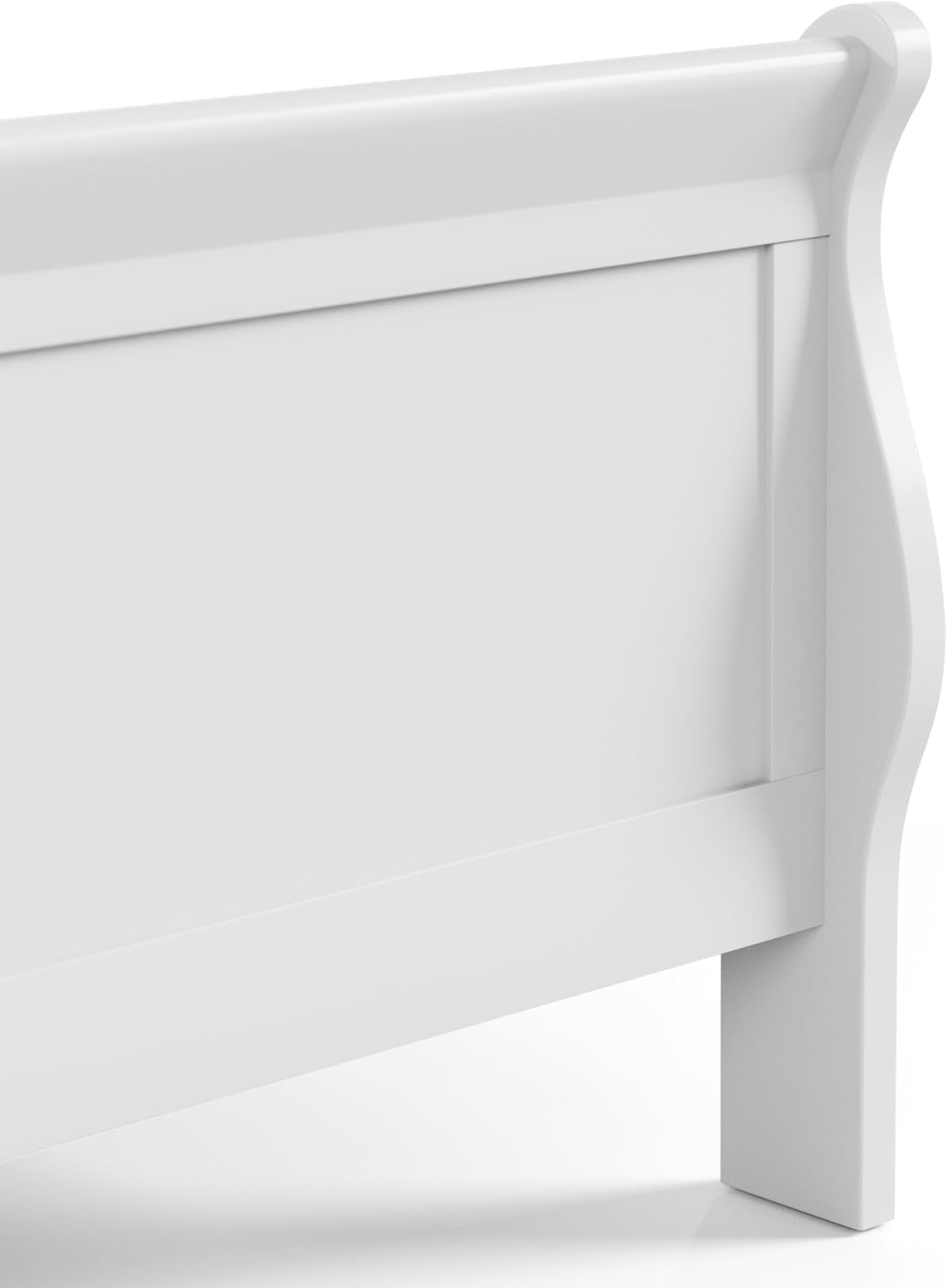 Furniture of America Arabella Traditional Solid Wood 3 Piece Bedroom Set, King Bed Frame and Nightstands Set of 2, Chic Sleigh Design Bedframe with Headboard and Footboard, Box Spring Needed, White