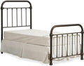 Hillsdale Kirkland Twin Metal Spindle Panel Bed in Dark Bronze