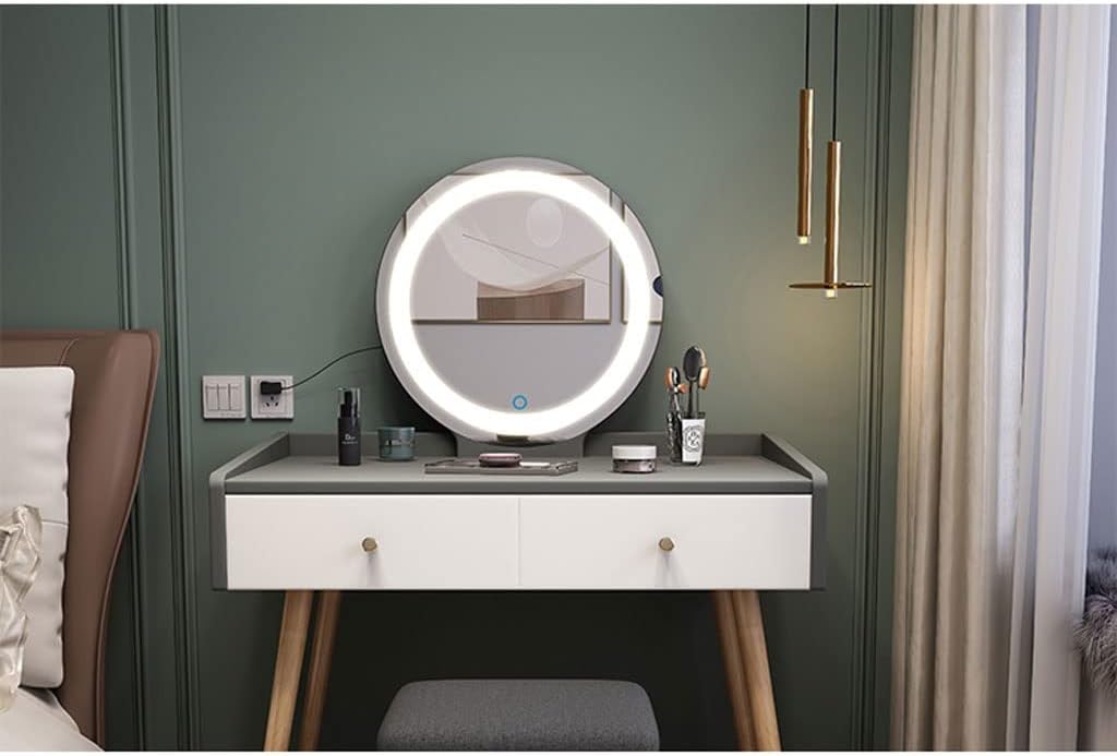 Vanity Benches Vanity Table Set Ladies Fashion Makeup Table Dresser Storage Cabinet Bedroom Modern Dresser Dresser with Drawers (Color : B)