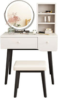 Vanity Benches Makeup Table Set Modern Minimalist Vanity Table Bedroom Small Apartment Dressing Table Cosmetic Storage Table (Color : A)