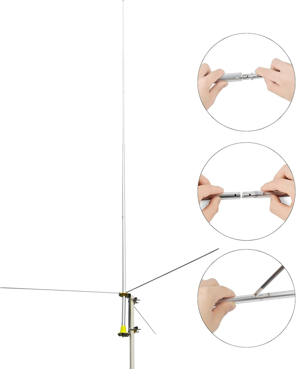 26-28Mhz Base Antenna, CB 6.2meter (20.3ft) Outdoor Antenna with UHF-Female Connector for Midland Cobra Yaesu Mobile Base Transceiver Radio