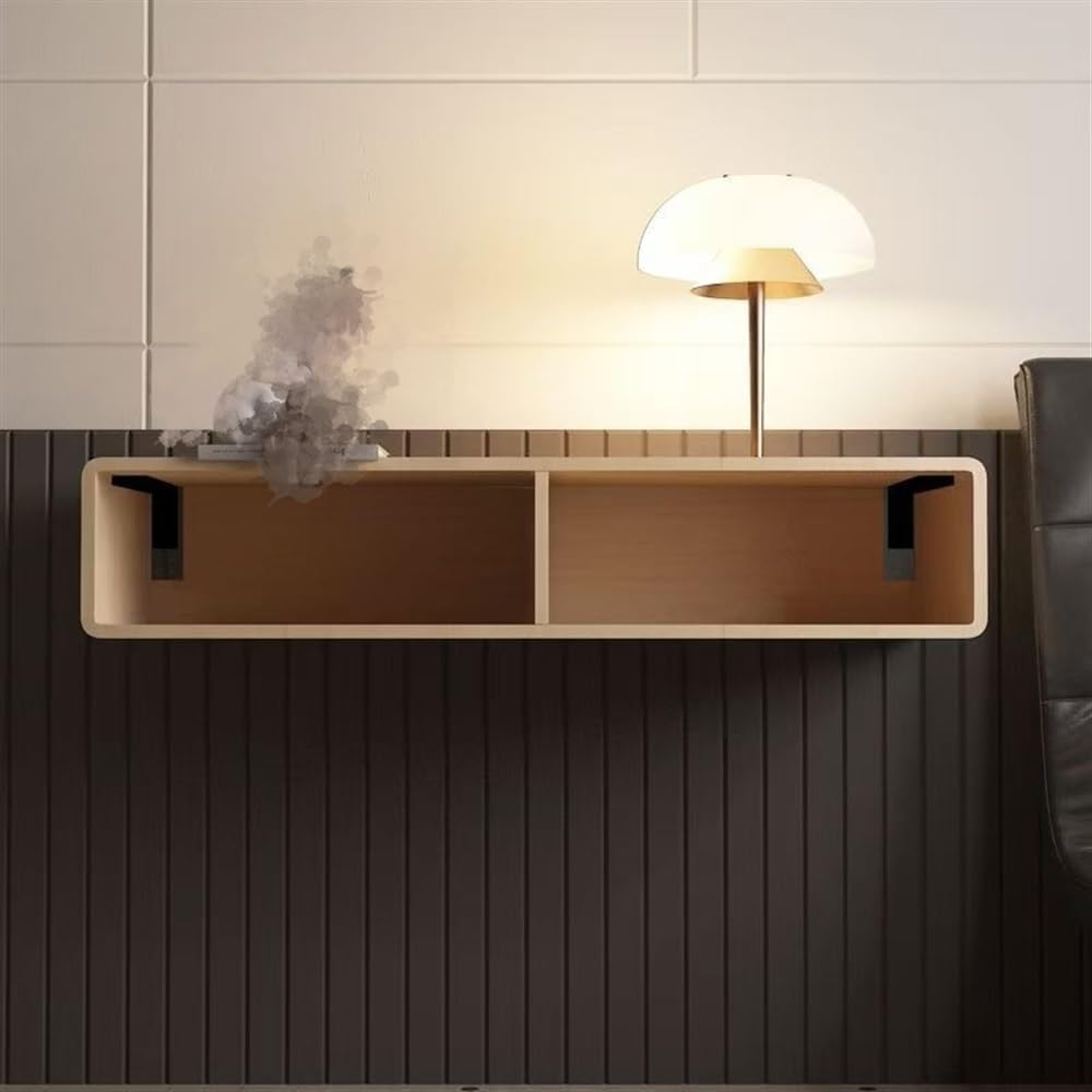 Wooden Floating Makeup Vanity with Drawers, Modern Wall Mounted Desk, Floating Vanity Makeup Table for Living Room Bedroom(Gray,31.5IN)