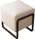 BTZHY Vanity Chair,Foot Rest, Leather Makeup Vanity Stool with Metal Legs, Foot Stool n Upholstered Footrest Stool Bench for Couch Bed Room Living Room