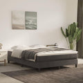 Dark Grey Velvet Queen Bed Frame with Plywood and Engineered Wood Construction, Durable Modern Platform Bed with Soft Velvet Upholstery and Spacious Dimensions for Bedroom