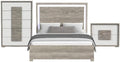 Picket House Vega King 3PC Bedroom Set with LED in Dual Tone