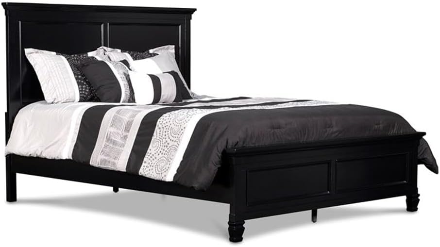 New Classic Tamarack 4-Piece Wood King Bedroom Set with Nightstand in Black
