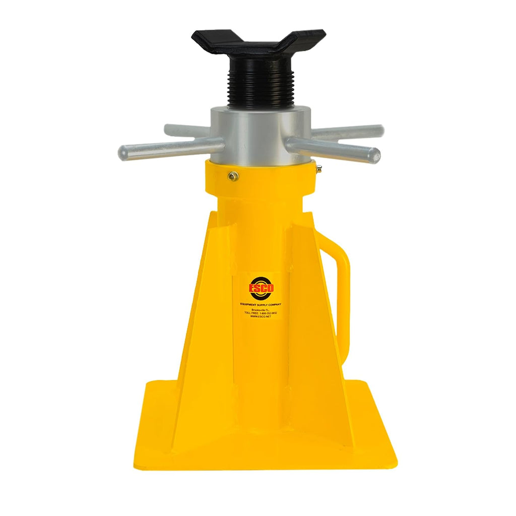 ESCO 20 Ton Swivel Screw Jack Stand - 10802 | Heavy Duty Adjustable Jack Stand for Trucks, Trailers, RVs & Equipment | 40,000 lbs Capacity | 16.5'–26.5' Height Range | Wide Steel Base for Stability
