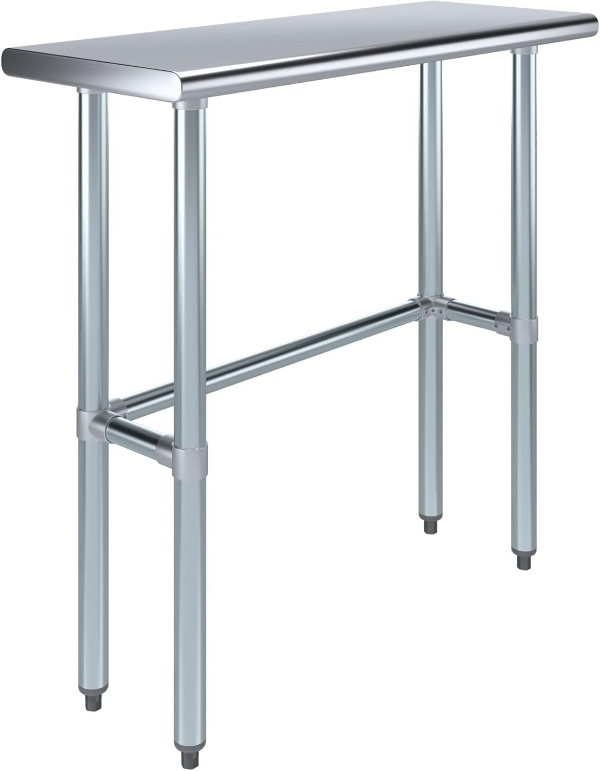 36' x 14' Open Base Stainless Steel Work Table – NSF Certified Commercial Prep Table with Galvanized Legs for Kitchens, Labs & Food Trucks